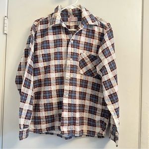 Vintage plaid button down long sleeve